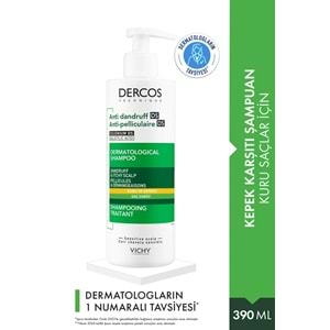 VİCHY DERCOS ŞAMPUAN ANTİ-DANDRUFF KEPEK KARŞITI 390 ML ( KURU SAÇLAR )