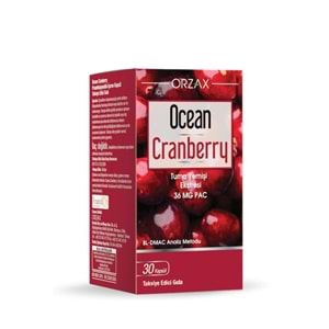 ORZAX OCEAN CRANBERRY 30 KAPSÜL ( TURNA YEMİŞİ EKSTRESİ - 36 MG PAC )