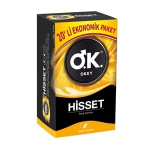 OKEY PREZERVATİF HİSSET ( İNCE FORM / 20 Lİ EKONOMİK PAKET )