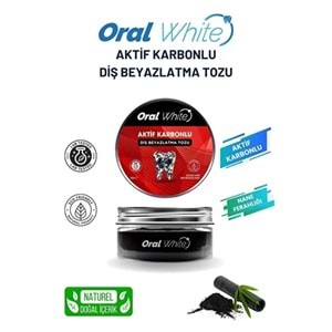 ORAL WHİTE AKTİF KARBONLU DİŞ BEYAZLATMA TOZU 50 GR