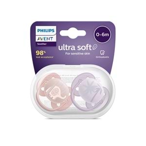 PHILIPS AVENT ULTRA SOFT EMZİK 2 Lİ (0-6 AY / KIZ / SCF 091/09)