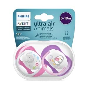 PHILIPS AVENT ULTRA AIR ANİMALS EMZİK 2 Lİ (6-18 AY / KIZ / SCF 080/08)