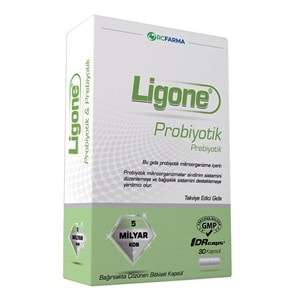LİGONE PROBİYOTİK 30 KAPSÜL ( PREBİYOTİK / 5 MİLYAR KOB )