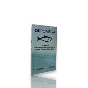 QUPOMEGA OMEGA 3 MULTİVİTAMİN VE MULTİMİNERAL İÇEREN TAKVİYE EDİCİ GIDA 30 KAPSÜL