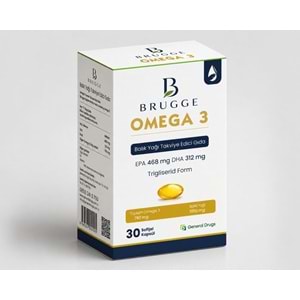 BRUGGE OMEGA 3 BALIK YAĞI TAKVİYE EDİCİ GIDA 30 SOFTJEL KAPSÜL