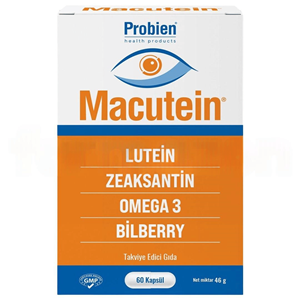 MACUTEİN TAKVİYE EDİCİ GIDA 60 KAPSÜL ( LUTEİN & OMEGA 3 & BİLBERRY )