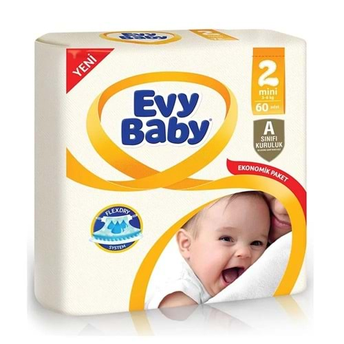 EVY BABY ÇOCUK BEZİ NO 2 60 ADET