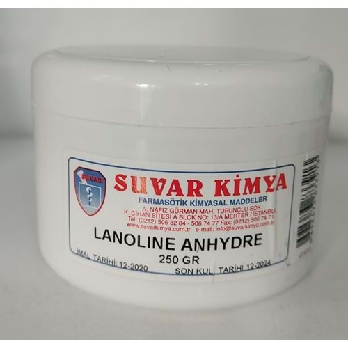 SUVAR LANOLINE ANHYDRE (LANOLİN) 250 GR