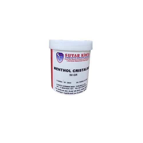 SUVAR MENTHOL CRISTALISE (MENTHOL KRİSTAL) 50 GR