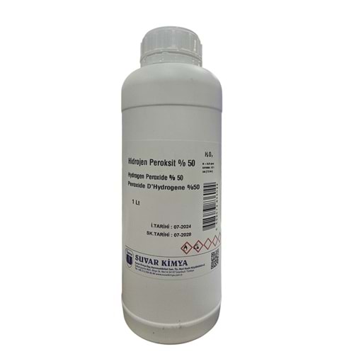 SUVAR HYDROGEN PEROXİDE % 50 (HİDROJEN PEROKSİT) 1 LT
