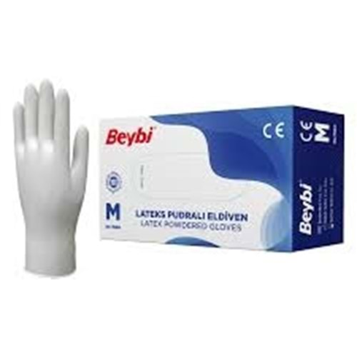 BEYBİ LATEKS PUDRALI ELDİVEN (MEDİUM/100 ADET)