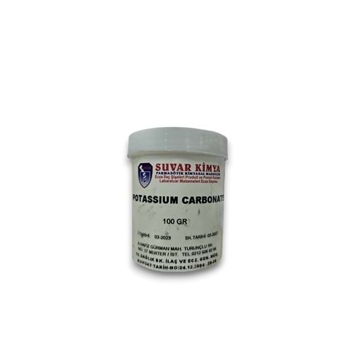 SUVAR POTASSİUM CARBONATE (POTASYUM KARBONAT) 100 GR