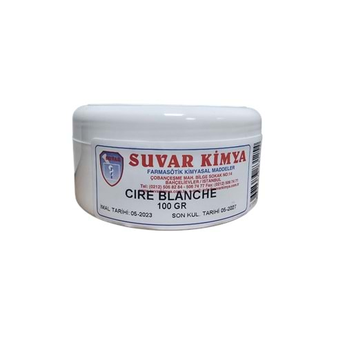 SUVAR CIRE BLANCHE (BALMUMU) 100 GR