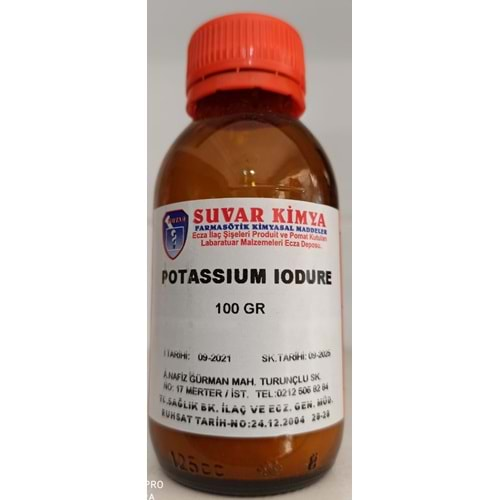 SUVAR POTASSIUM IODURE (POTASYUM İYODÜR) 100 GR