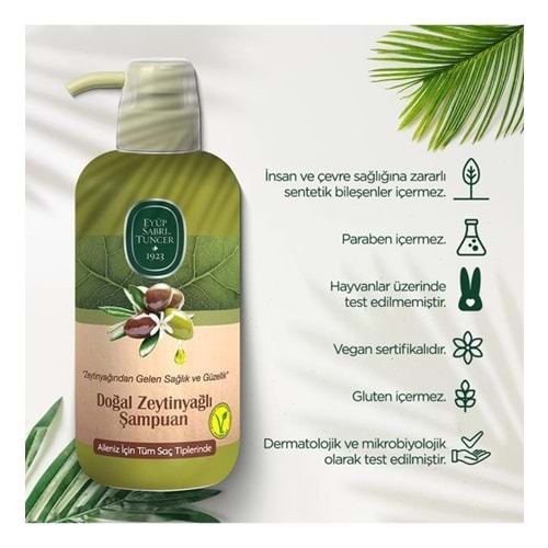 EYÜP SABRİ TUNCER ZEYTİNYAĞLI ŞAMPUAN ( TÜM SAÇ TİPLERİ /600 ML )