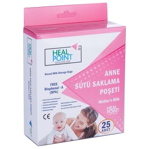 HEAL POINT SÜT SAKLAMA POŞETİ 25 ADET PEMPE