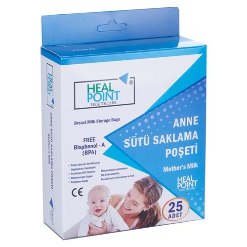 HEAL POINT SÜT SAKLAMA POŞETİ 25 ADET MAVİ