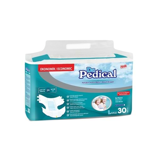 DR. PEDİCAL HASTA BEZİ (30 ADET/LARGE)