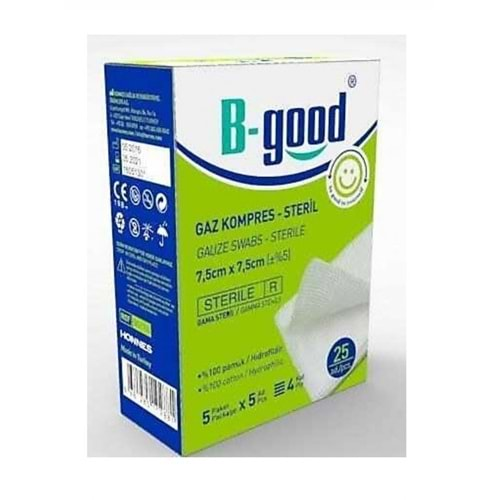 B-GOOD GAZ KOMPRES 7,5CM X 7,5CM 25 ADET