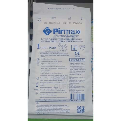 PİRMAX STERİL ELDİVEN 7.0