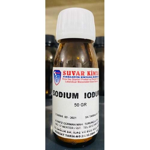 SUVAR SODIUM IODURE (SODYUM İYODÜR) 50 GR