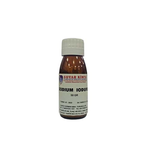 SUVAR SODIUM IODURE (SODYUM İYODÜR) 50 GR