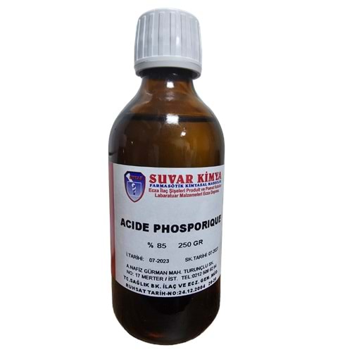 SUVAR ACIDE PHOSPORIQUE (FOSFORİK ASİT) 250 GR