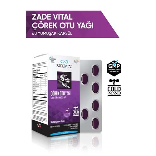 ZADE VİTAL ÇÖREK OTU YAĞI 60 KAPSÜL