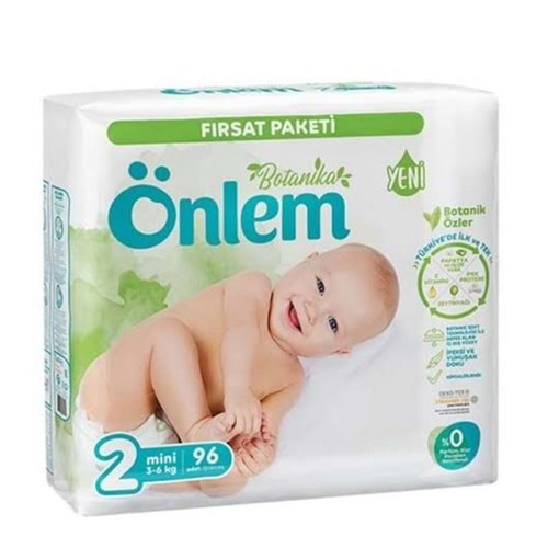 ÖNLEM BOTANİCA BEBEK BEZİ NO : 2 MİNİ (96 ADET)