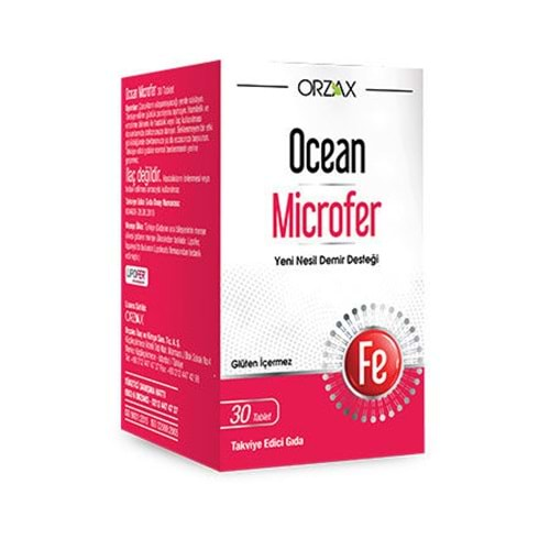 ORZAX OCEAN MİCROFER 30 TABLET (DEMİR DESTEĞİ)