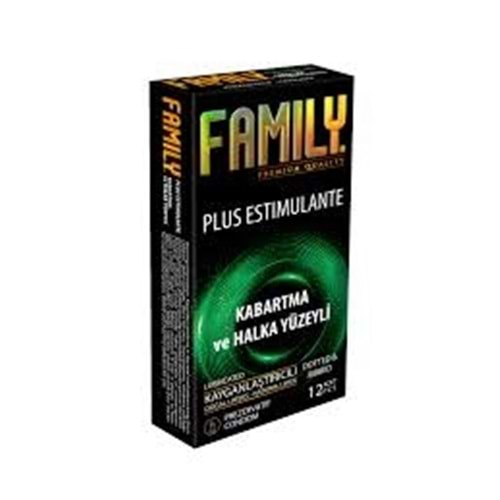 FAMILY PREZERVATİF (12 ADET/KABARTMA YÜZEYLİ)