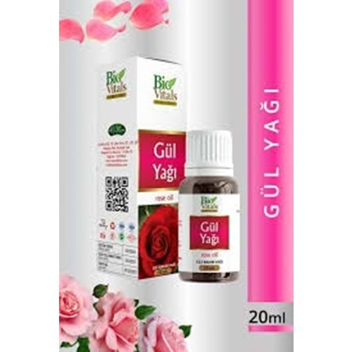 BİO VİTALS GÜL YAĞI 20 ML