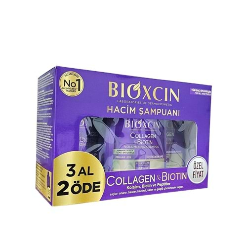 BİOXCİN COLLAGEN & BİOTİN HACİM ŞAMPUANI (300 ML & 3 AL 2 ÖDE )