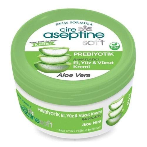 CİRE ASEPTİNE SOFT ( EL, YÜZ & VÜCUT KREMİ /ALOE VERA ) 200 ML