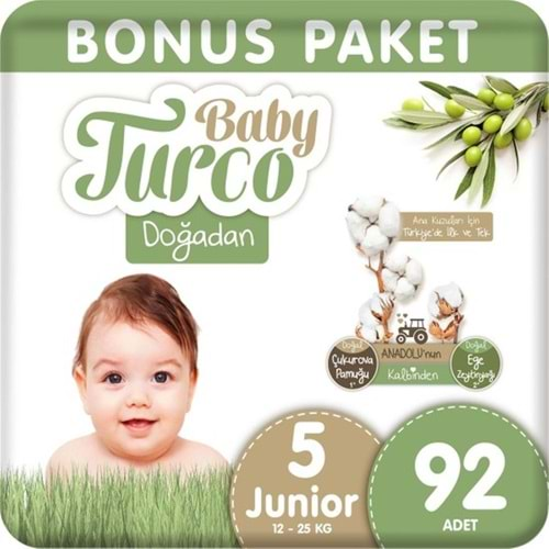 BABY TURCO ÇOCUK BEZİ BONUS PAKET NO 5 (92) ADET