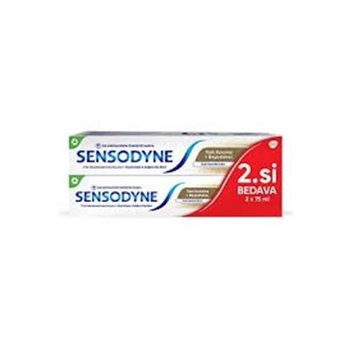 SENSODYNE DİŞ MACUNU ( TAM KORUMA +BEYAZLATICI 75 ML/ İKİLİ COFRE )