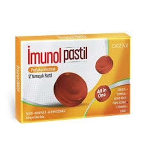 ORZAX İMUNOL PORTAKAL AROMALI PASTİL (12 YUMUŞAK PASTİL)