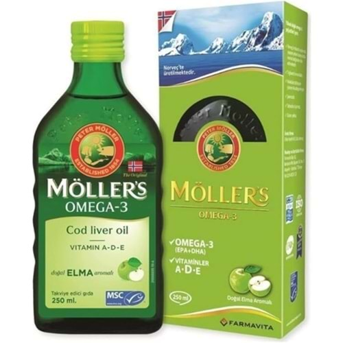 MÖLLER'S OMEGA-3 BALIK YAĞI ŞURUBU 250 ML ( ELMA AROMALI )