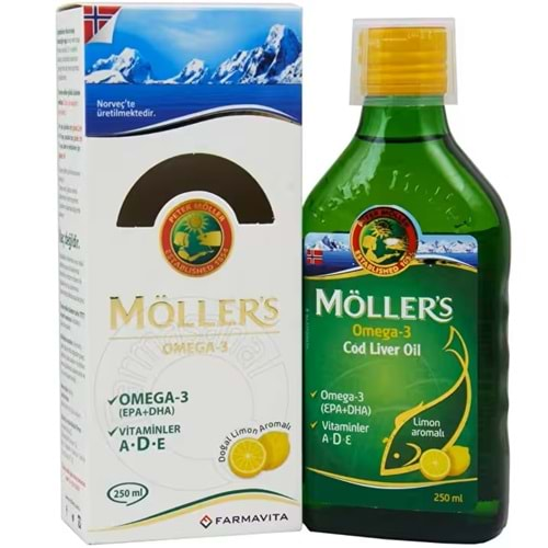 MÖLLER'S OMEGA-3 BALIK YAĞI ŞURUBU 250 ML ( LİMON AROMALI )