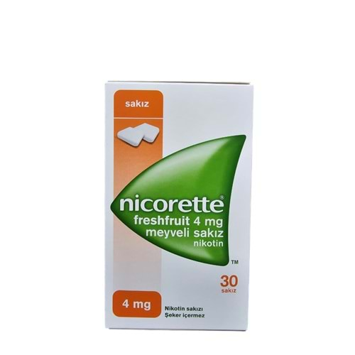 NİCORETTE MEYVELİ NİKOTİN SAKIZI 4 MG 30 SAKIZ