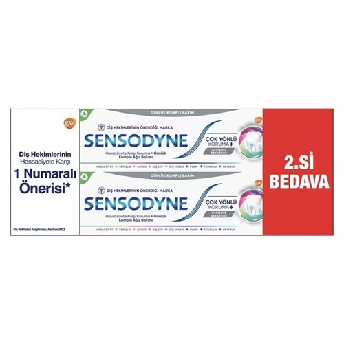SENSODYNE DİŞ MACUNU (ÇOK YÖNLÜ + KORUMA 50 ML/ İKİLİ COFRE )