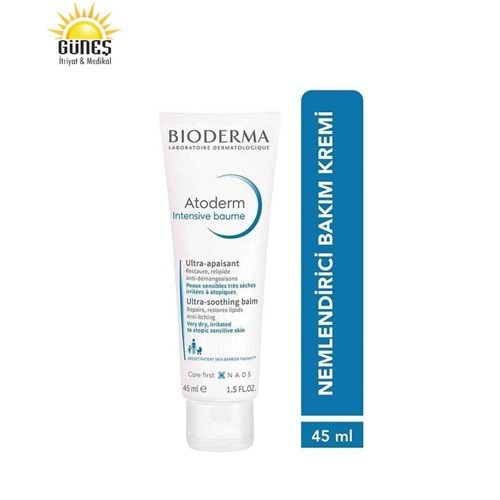 BİODERMA ATODERM İNTENSİVE BAUME 45 ML ( ATOPİĞE EĞİLİMLİ HASSAS CİLTLER İÇİN NEMLENDİRİCİ BAKIM KREMİ )