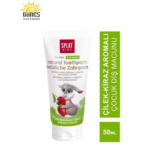 SPLAT KİDS 2-6 YAŞ DOĞAL DİŞ MACUNU 50 ML ( ÇİLEK - KİRAZ AROMALI )