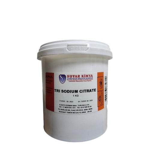 SUVAR TRI SODIUM CITRATE (SODYUM SİTRAT) 1 KG