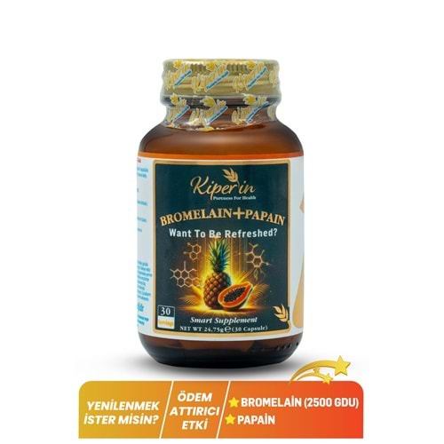 KİPERİN BROMELAİN+PAPAİN 30 KAPSÜL
