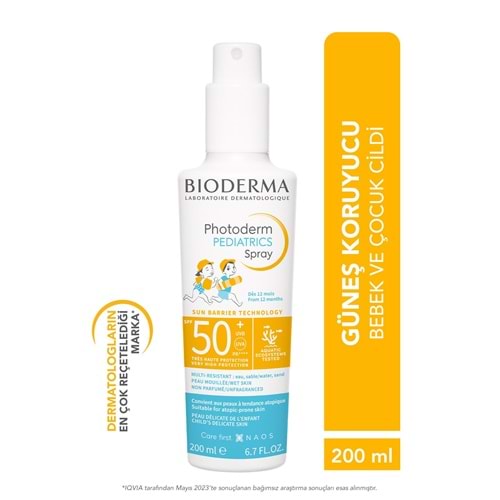 BİODERMA PHOTODERM PEDİATRICS GÜNEŞ KREMİ SPRAY SPF 50+ 200 ML ( BEBEK VE ÇOCUKLAR İÇİN )