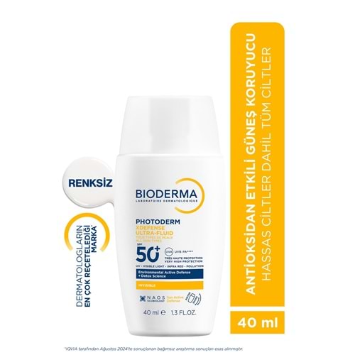 BİODERMA PHOTODERM X DEFENSE GÜNEŞ KREMİ SPF 50+ 40 ML ( TÜM CİLTLER İÇİN ANTİOKSİDAN ETKİLİ / RENKSİZ )