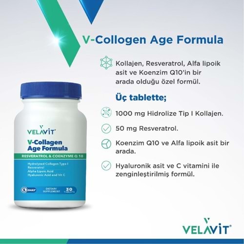 VELAVİT V-COLLAGEN AGE FORMULA 30 TABLET