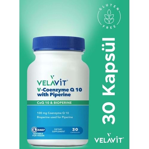 VELAVİT V-COENZYME Q 10 WİTH PİPERİNE 30 TABLET