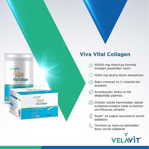 VELAVİT VİVA VİTAL COLLAGEN ( KOLAJEN ) 30 SAŞE